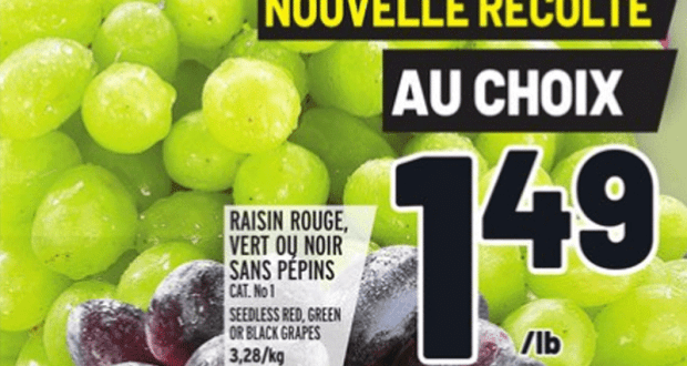 Rabais sur Raisins rouges sans pépins