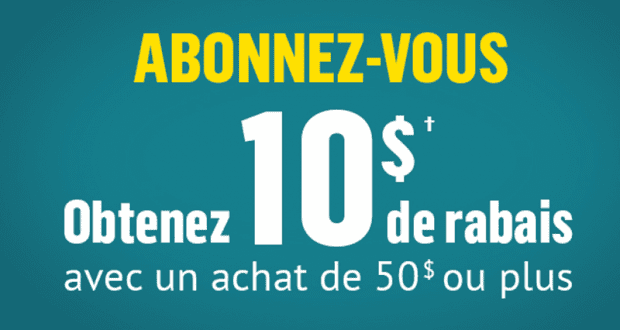 Réno Dépôt 10$ de rabais avec tout achat de 50$ ou plus