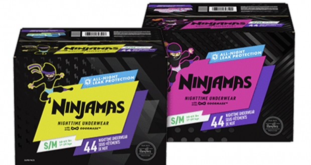 Échantillons gratuits des sous-vêtements de nuit Ninjamas Pampers