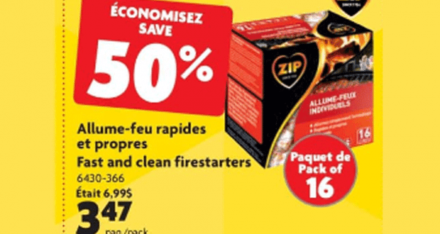 50% de rabais sur Allume-feu rapides et propres