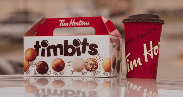 Emballage de 10 Timbits et café Tim Hortons à 1$