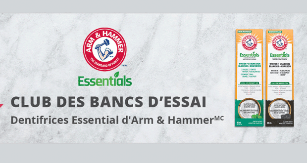 Essayez le nouveau dentifrice Arm & Hammer Essentials