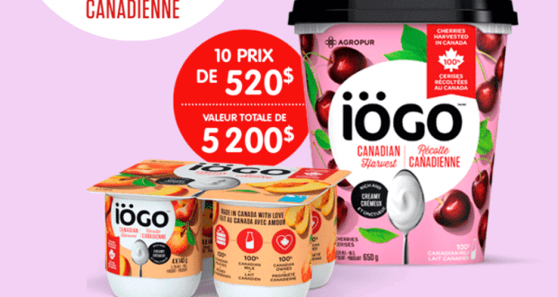 Gagnez un an de yogourt iögo (10 gagnants)