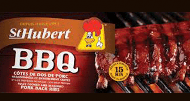 Rabais de 3$ sur Côtes levées de dos surgelées St-Hubert