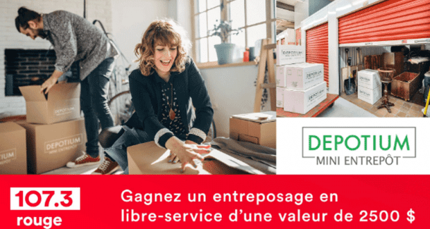 Un entreposage en libre-service d’une valeur de 2500$