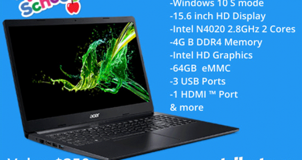 Un ordinateur portable ASPIRE 1 15.6 (Valeur de 350 $)