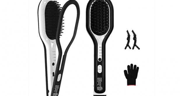 Brosse à lisser pour cheveux avec fonction anticalcaire à 25.99$