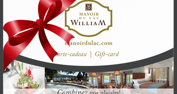 Carte-cadeau de 150$ au Manoir du Lac William