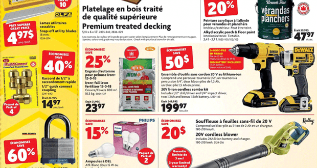 Circulaire Home Hardware du 17 septembre au 23 septembre 2020