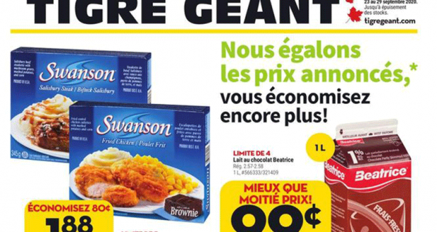 Circulaire Tigre Géant du 23 septembre au 29 septembre 2020