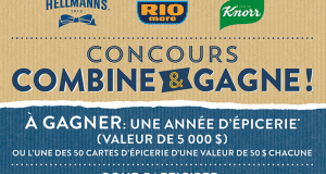 Gagnez 5000$ applicable à un supermarché canadien au choix
