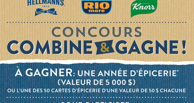 Gagnez 5000$ applicable à un supermarché canadien au choix