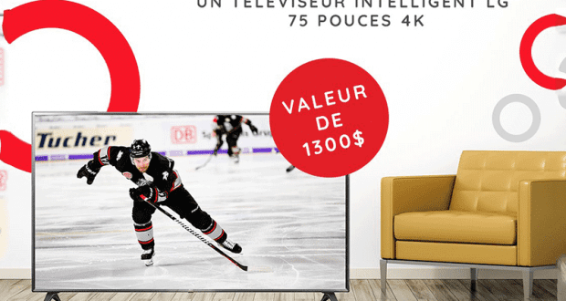 Gagnez Un Téléviseur LG 4K 75 pouces (Valeur de 1300$)