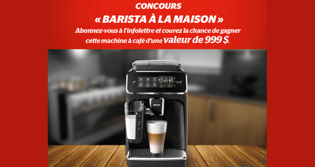 Gagnez Une machine à café Philips d'une valeur de 999$