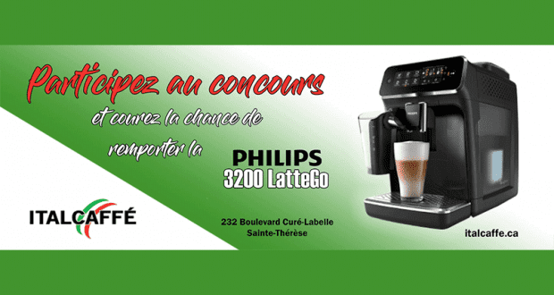 Gagnez Une machine à café Philips 3200 LatteGo