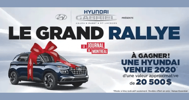 Gagnez Une voiture Hyundai Venue Essential 2020 de 20500$