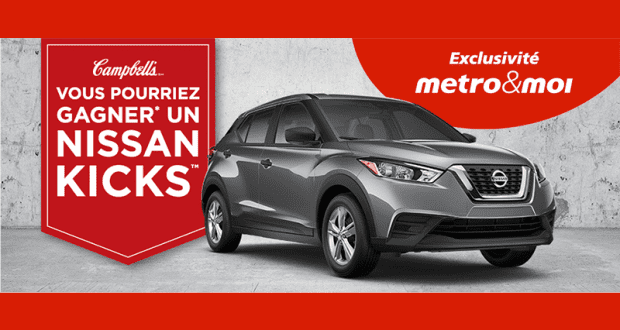 Gagnez une voiture Nissan Kicks 2020 (Valeur de 22500$)