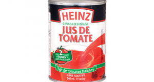 Jus de tomate Heinz 540mL à 50¢ au lieu de 1.49$