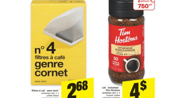 Rabais de 2.98$ sur Café instantané Tim Hortons