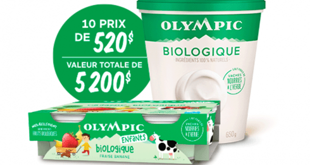 Gagnez Un année de yogourts Olympic (10 gagnants)