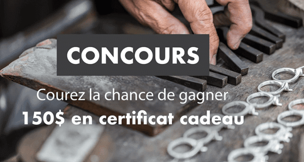 Un certificat cadeau Bijouterie Mathieu Blanchard de 150$