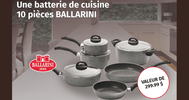 Une batterie de cuisine 10 pièces de marque BALLARINI