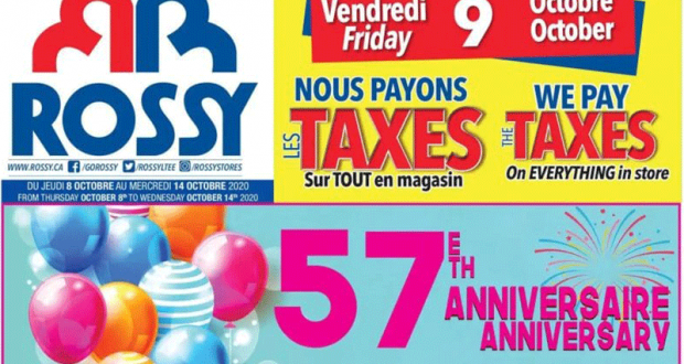 Circulaire Rossy du 8 octobre au 14 octobre 2020