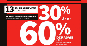 Circulaire Sports Experts du 30 septembre au 12 octobre 2020