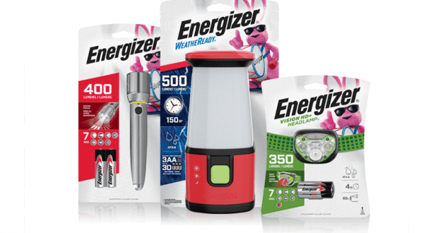 Coupon de 2$ sur tout produit d’éclairage Energizer