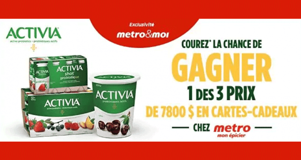 Gagnez 1 des 3 prix de 7800$ en cartes-cadeaux Metro