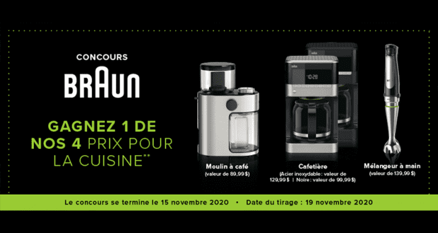 Gagnez 1 des 4 appareils Braun