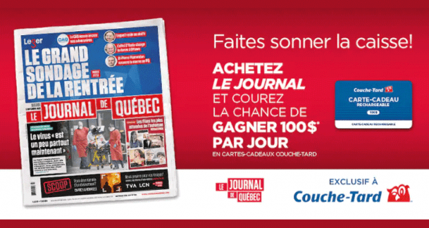 Gagnez 56 cartes-cadeaux Couche-Tard de 100$