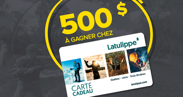 Gagnez une carte cadeau de 500 $ à valoir chez Latulippe