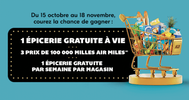 Gagnez une épicerie gratuite à vie (Valeur de 195 000$)