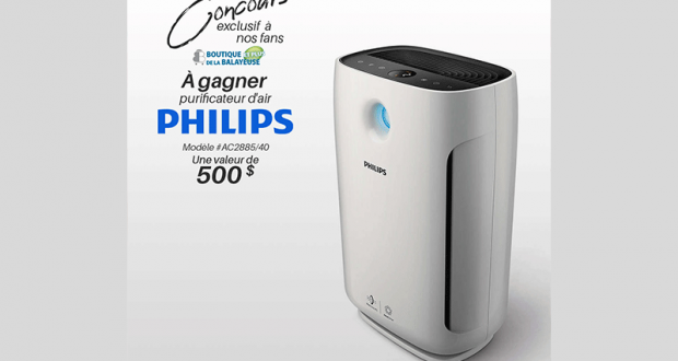 Un purificateur d'air Philips d'une valeur de 500$