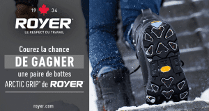 Une paire de bottes de sécurité de marque ARTIC GRIP ROYER