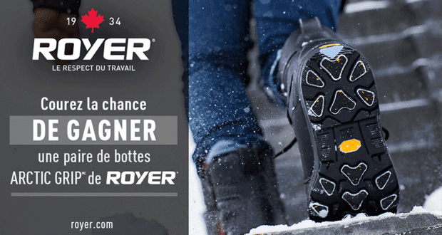 Une paire de bottes de sécurité de marque ARTIC GRIP ROYER