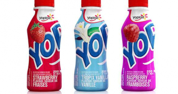 Yogourt à boire Yop à 50¢ seulement au lieu de 1.29$