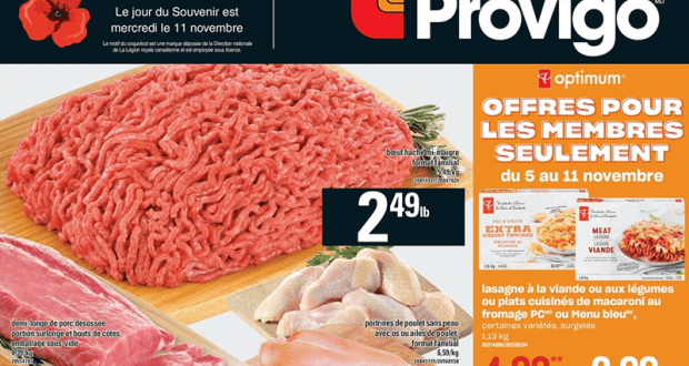 Circulaire Provigo du 5 novembre au 11 novembre 2020