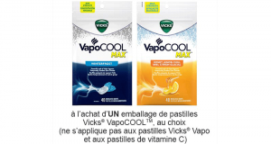 Coupon de 1$ à l’achat d’UN emballage de pastilles Vicks VapoCOOL
