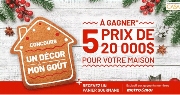 Gagnez 5 prix de 20 000 $ chacun pour votre maison