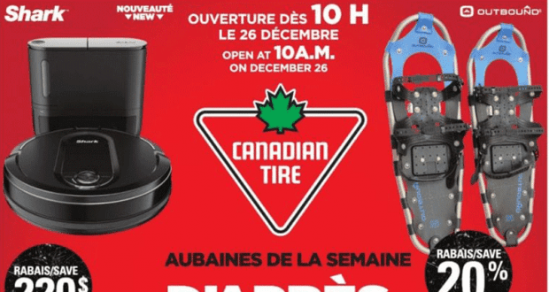 Circulaire Canadian Tire du 24 décembre 2020 au 30 décembre 2020