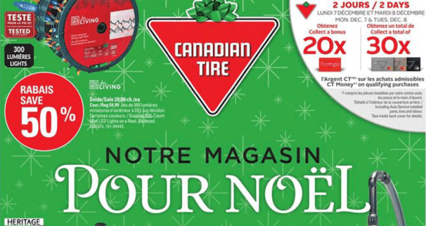 Circulaire Canadian Tire du 3 décembre au 9 décembre 2020