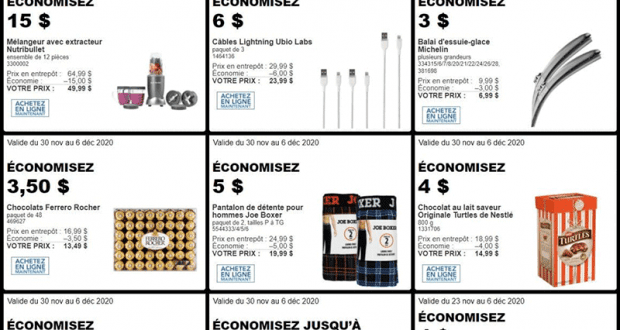 Circulaire Costco du 30 novembre au 6 décembre 2020