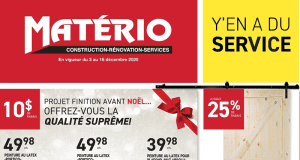 Circulaire Matério du 3 décembre au 16 décembre 2020