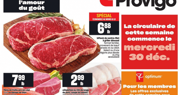 Circulaire Provigo du 30 décembre au 6 janvier 2021