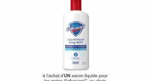 Coupon de 1$ sur un savon liquide pour les mains Safeguard