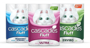 Emballage de 12 rouleaux doubles de Cascades Fluff à 3.38$