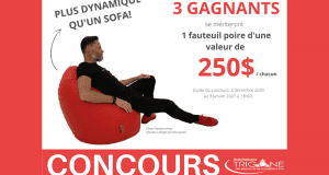 Gagnez 3 fauteuil poire d’une valeur de 250$ chacun