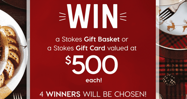 Gagnez 4 cartes-cadeaux Stokes de 500$ chacune